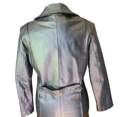 Marc Mattis Black Leather Coat | Size Small