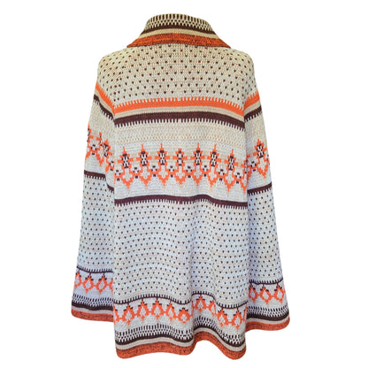 Strubridge Roosevelt 70s Knit Cape Poncho | One Size