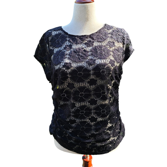 Torrid Festi Black Daisy Lace Top | Size 1