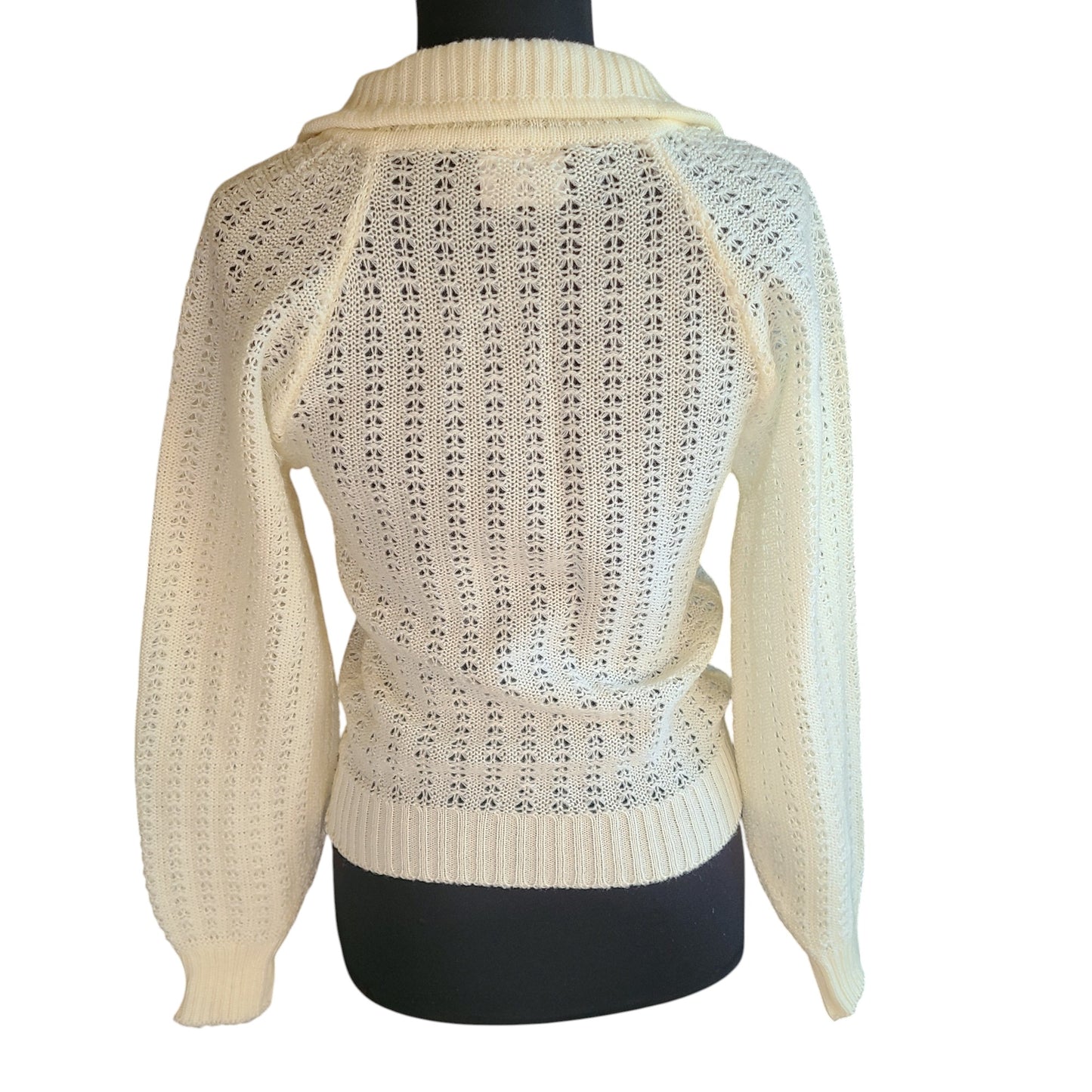 Ivory 1970s Pullover Sweater | Size Medium