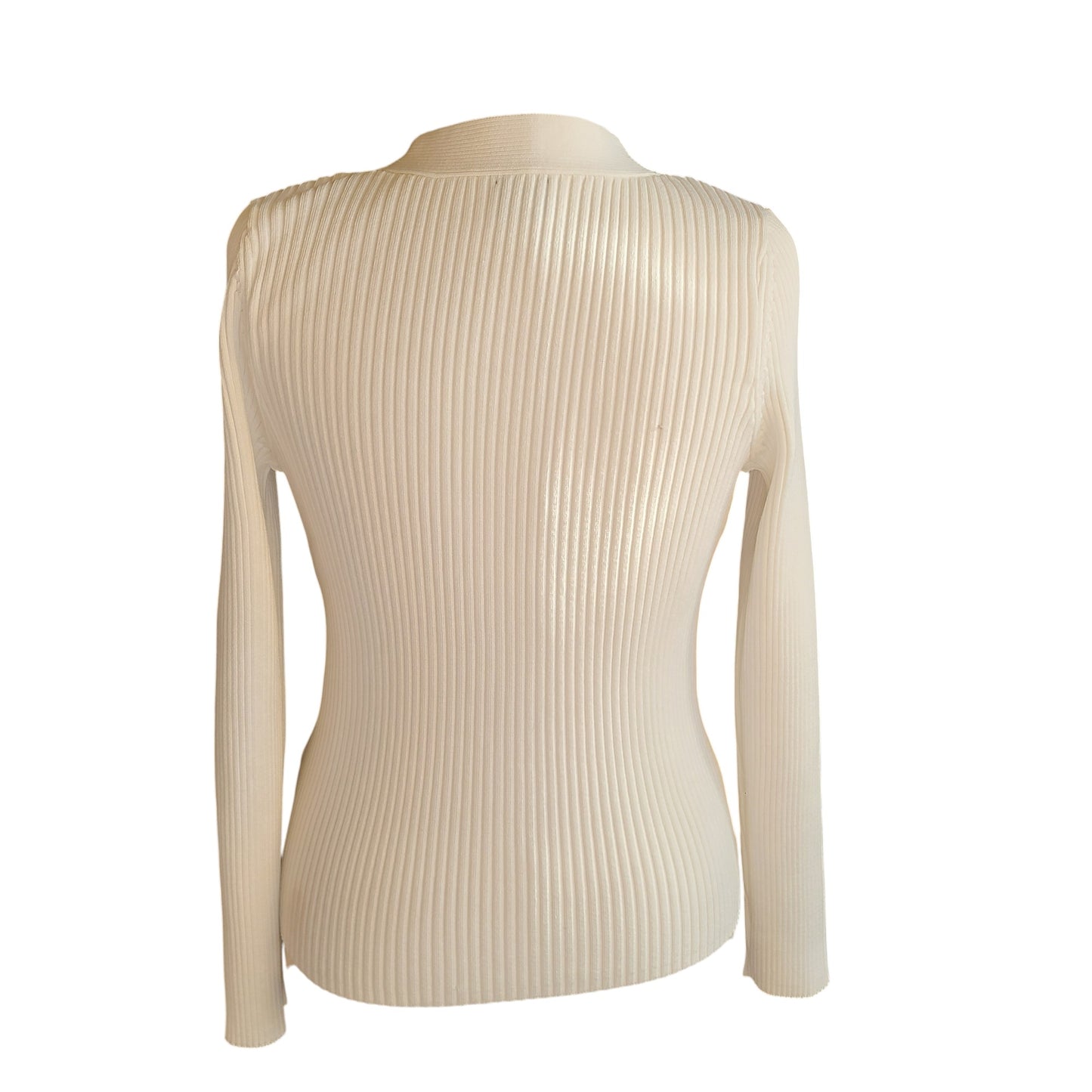 INC 90s Ivory Ribbed Sweater | Size Large