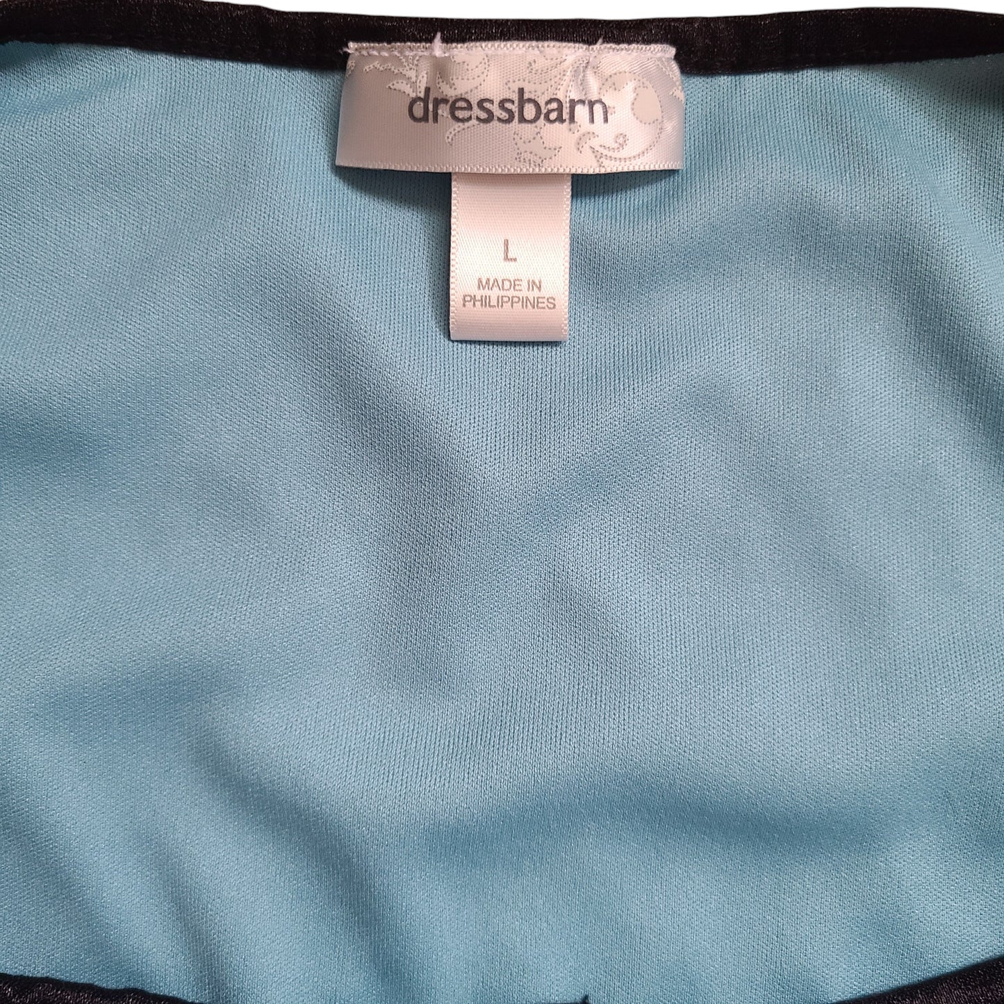 Dressbarn 90s Textured Blue Lace Top | Size Large