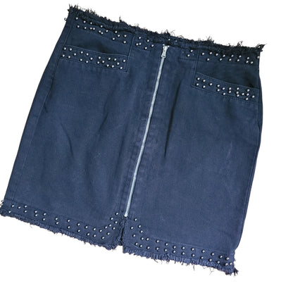 NWOT Dex 00's Studded Black Denim Mini Skirt | Size M