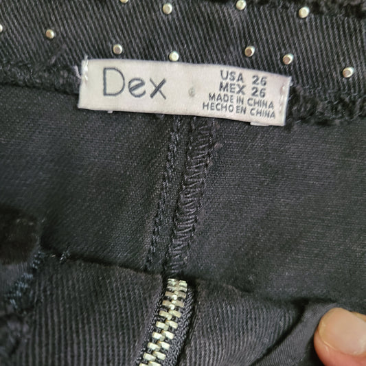 NWOT Dex 00's Studded Black Denim Mini Skirt | Size M