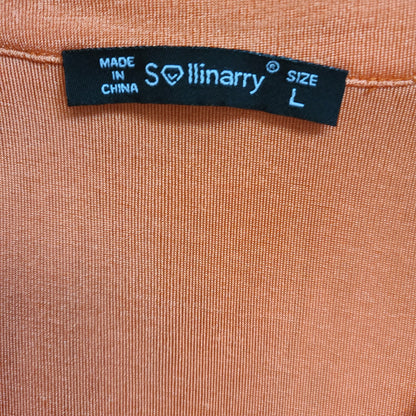 Solinnary Tangerine Collared Blouse | Size Large