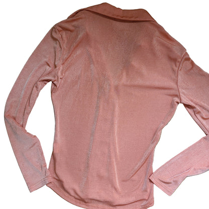 Solinnary Tangerine Collared Blouse | Size Large