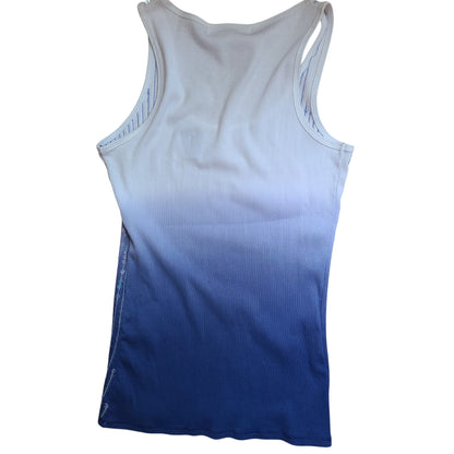 August Silk 00's Blue Ombre Sequin Tank | Size Small