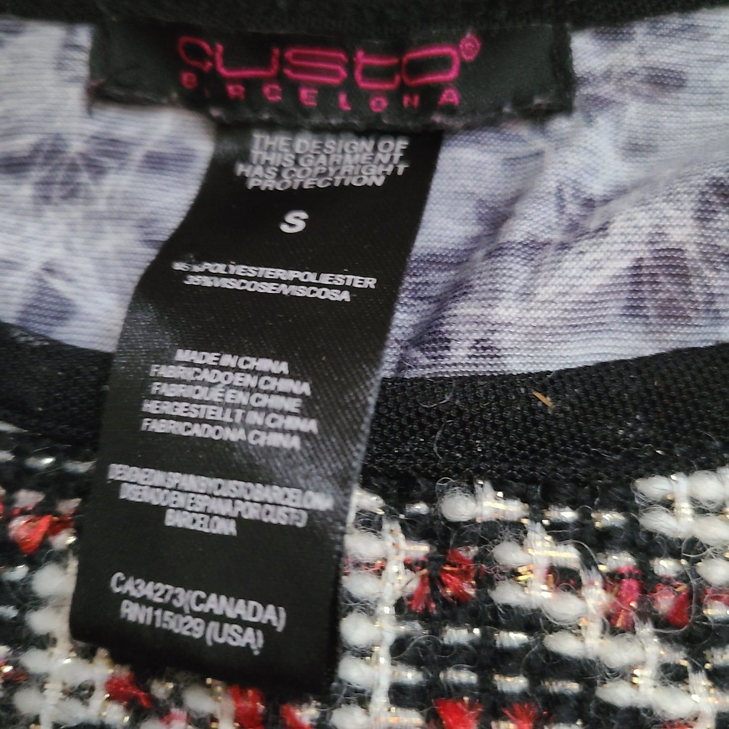 Custo Barcelona 90's Mixed Media Top | Size Small