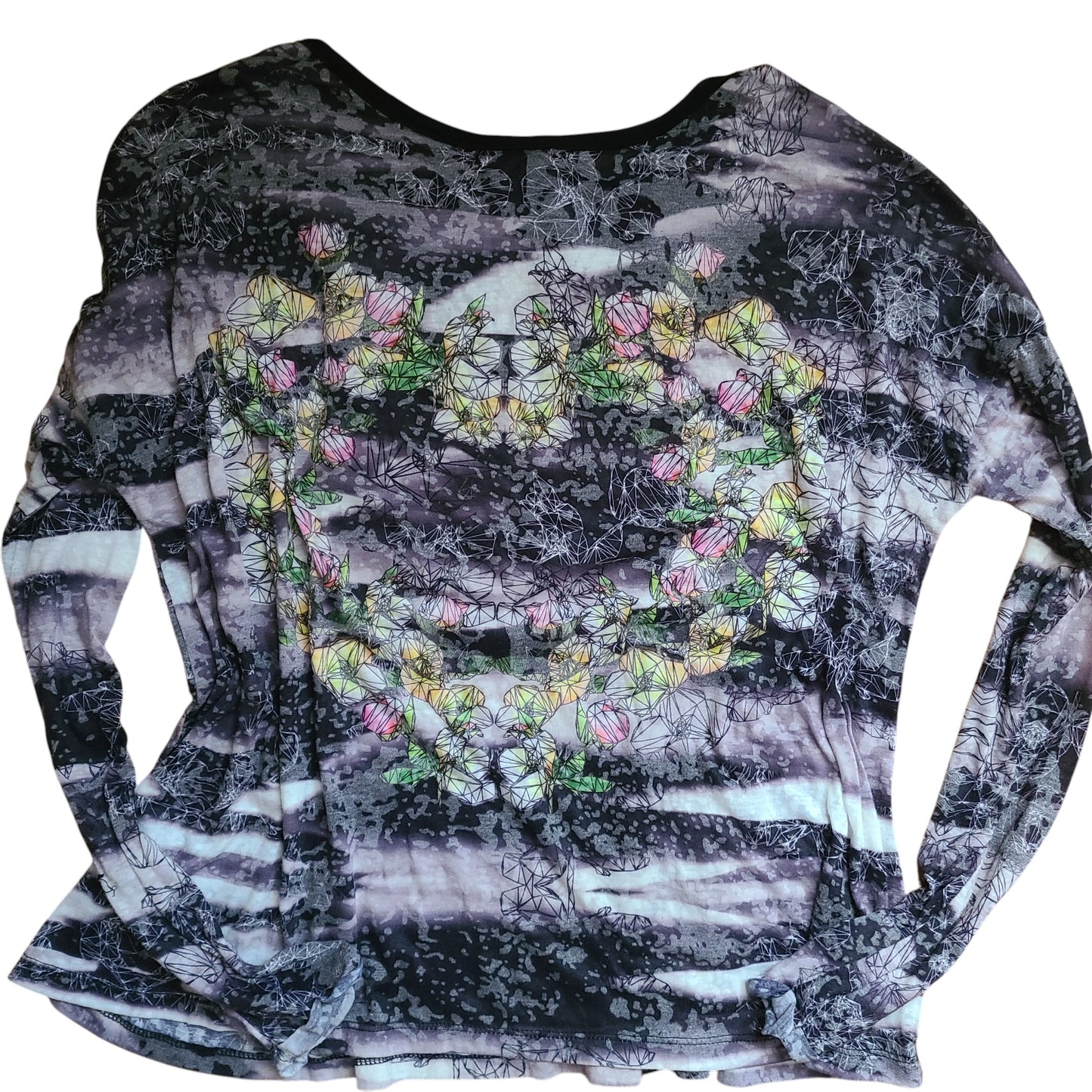 Custo Barcelona 90's Mixed Media Top | Size Small