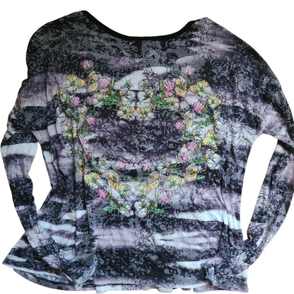 Custo Barcelona 90's Mixed Media Top | Size Small