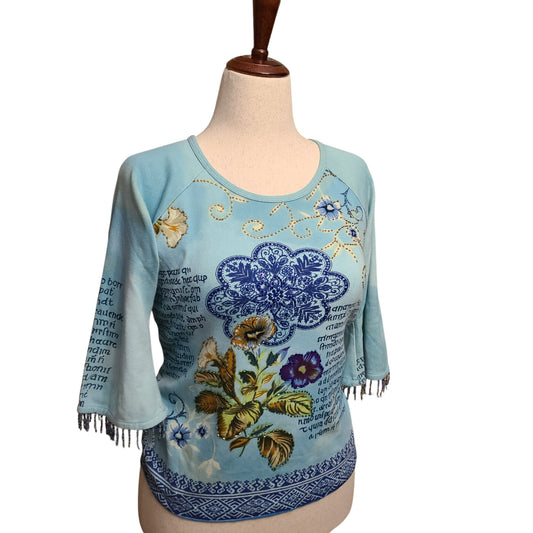 Kaktus 90s McBling Graphic Top | Size Small