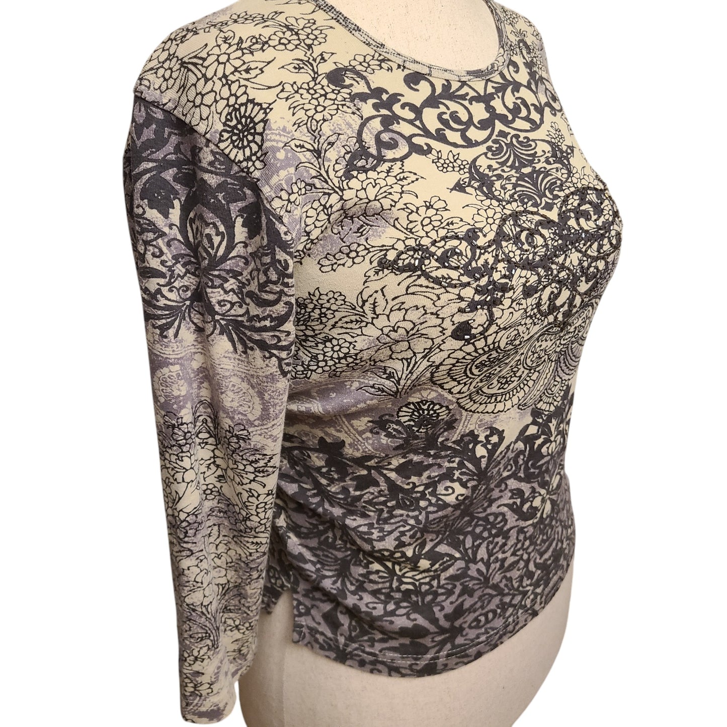 Jane Ashley 90s Tribal Print Top | Size Small