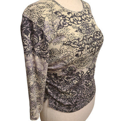 Jane Ashley 90s Tribal Print Top | Size Small
