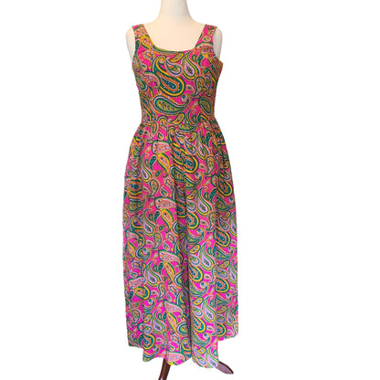 Kahala 50's-60's Neon Paisley Jumpsuit | Size 10