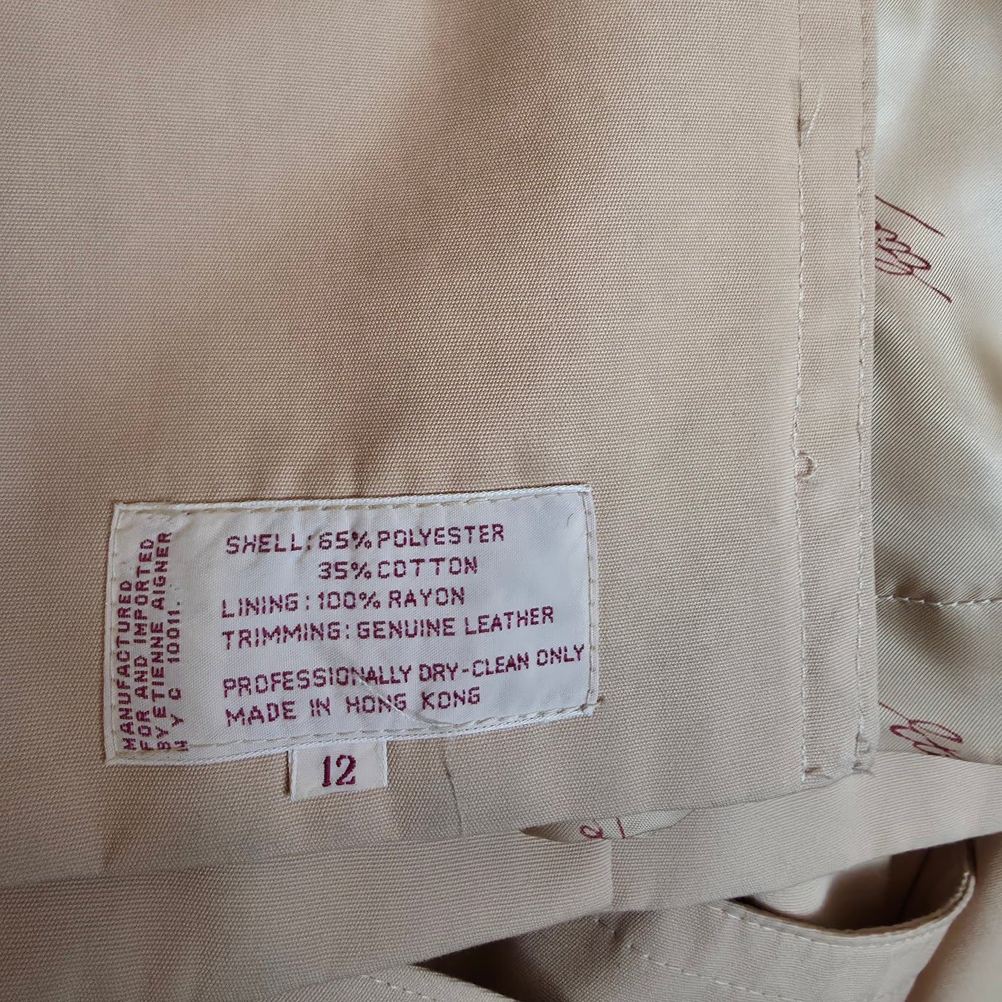 1970s Etienne Aigner Trench Coat