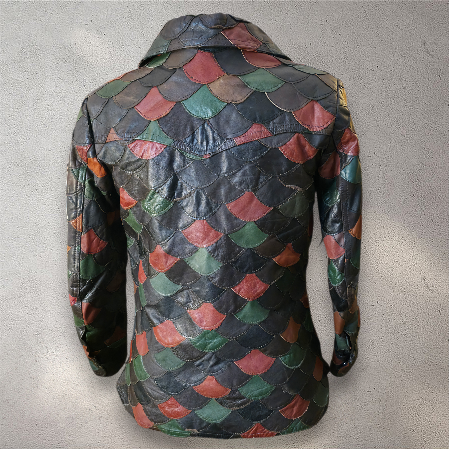 1970s Fish Scale Leather Jacket