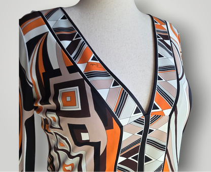 Early 2000's Emilio Pucci Geometric Print Dress