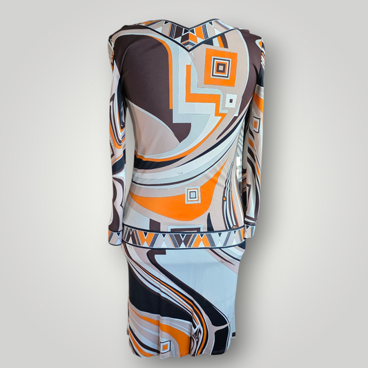 Early 2000's Emilio Pucci Geometric Print Dress