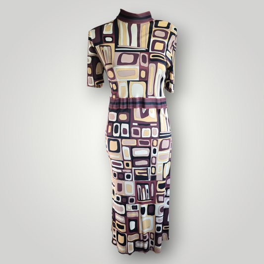 Early 2000's Emilio Pucci Quadratini Print Dress
