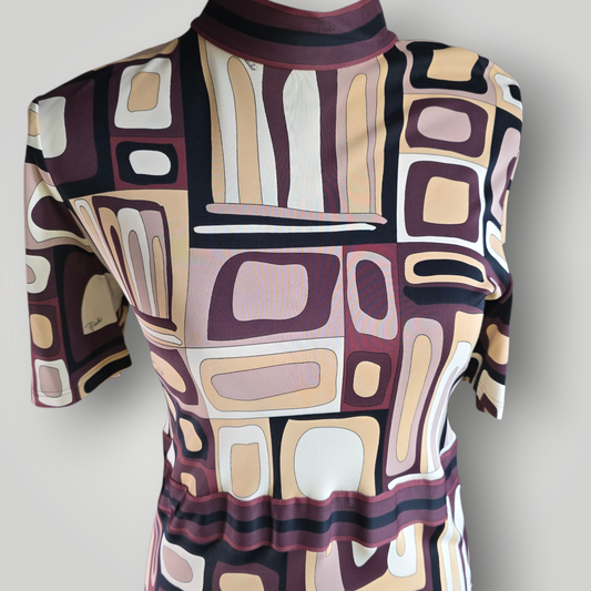 Early 2000's Emilio Pucci Quadratini Print Dress