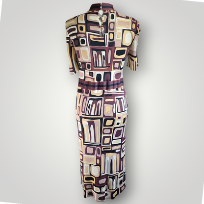 Early 2000's Emilio Pucci Quadratini Print Dress