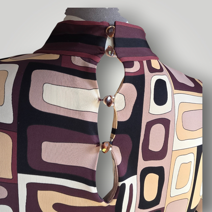 Early 2000's Emilio Pucci Quadratini Print Dress