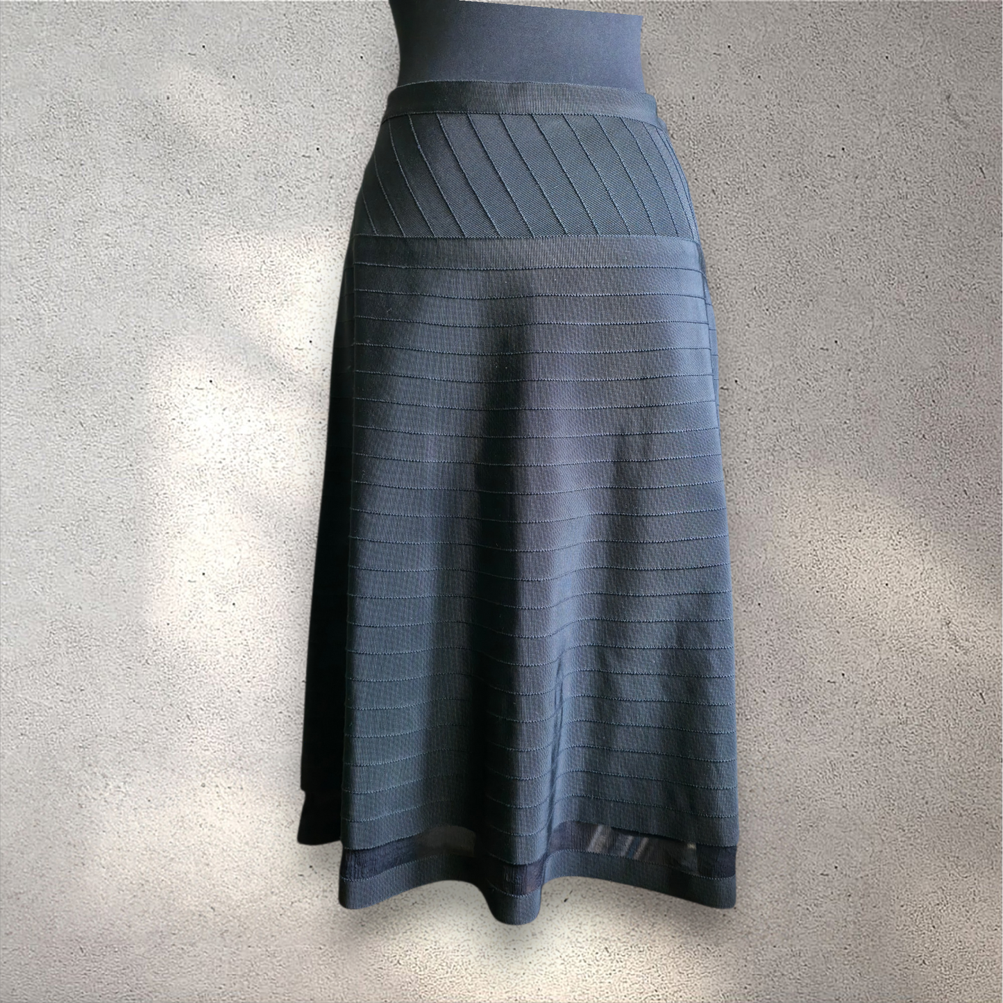 Prada Black Grosgrain Ribbon Skirt - Size 8
