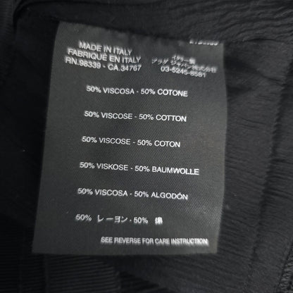 Prada Black Grosgrain Ribbon Blouse - Size 12 NWT