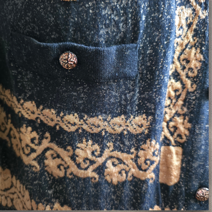 Chanel Spring 2010 Collection Black/Gold Cardigan