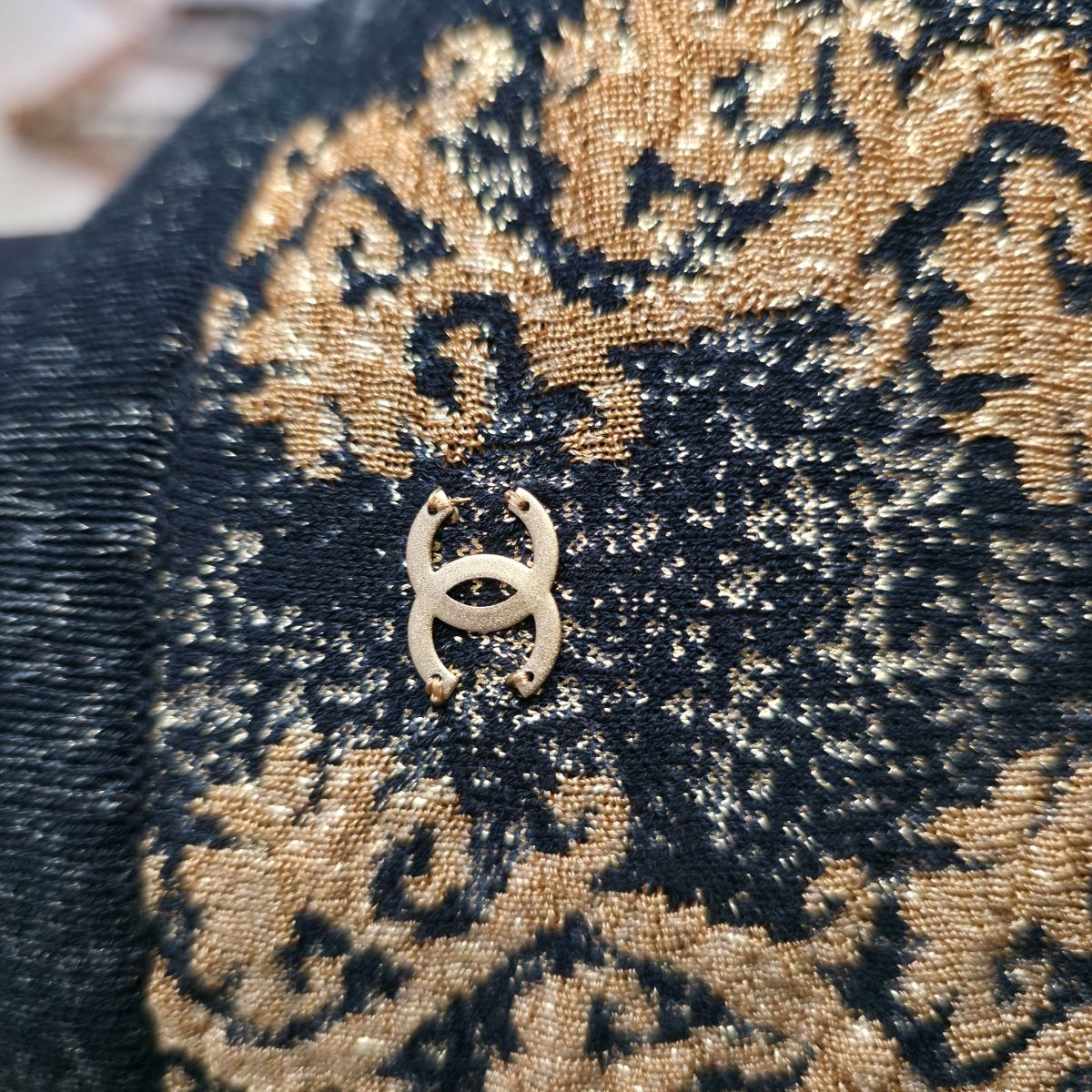 Chanel Spring 2010 Collection Black/Gold Cardigan