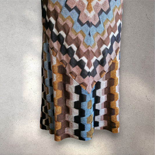 Missoni Orange Label Multi-Color Knit Midi Dress