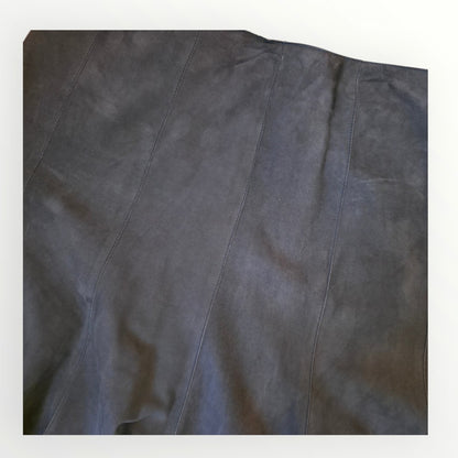 Akris Punto Chocolate Brown Suede  Skirt - Size 6