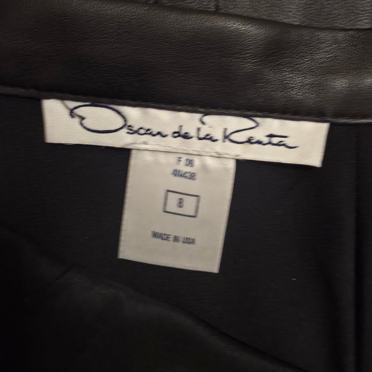 Oscar de la Rental Black Leather Drop Waist Skirt - Fall 2009 Collection