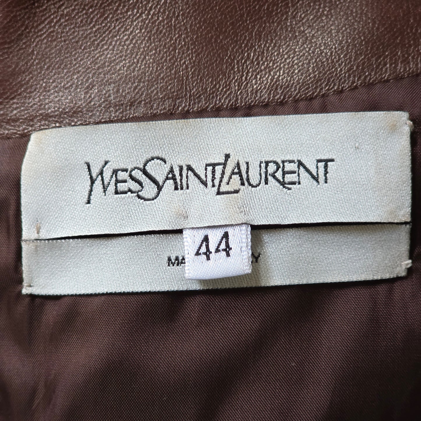 Tom Ford for Yves Saint Laurent Brown Leather Dress - Size 8