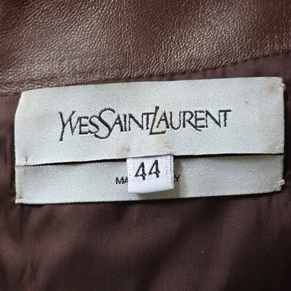Tom Ford for Yves Saint Laurent Brown Leather Dress - Size 8