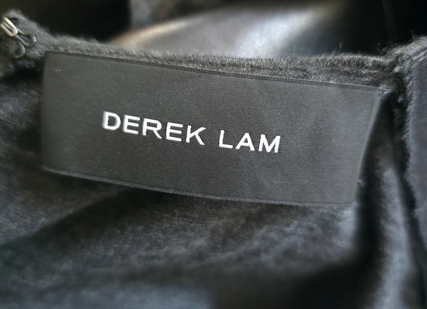 Derek Lam Black Leather & Wool Sleeveless Dress - Size 10