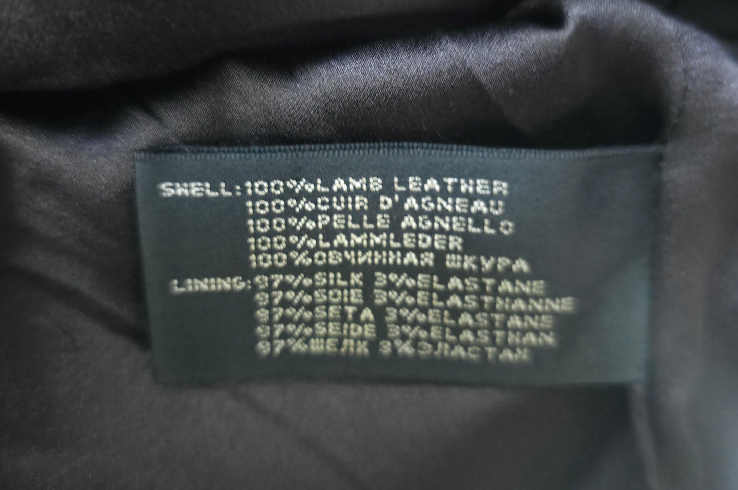 Black Label Ralph Lauren Black Leather A Line Dress