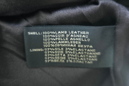 Black Label Ralph Lauren Black Leather A Line Dress