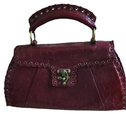 Vintage Arden B Burgundy Top Handle Bag