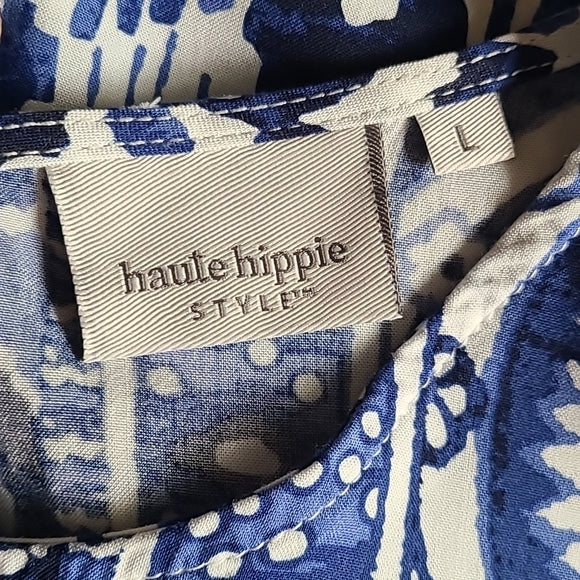 Haute Hippie Batik Print Sleeveless Blouse | Size Large