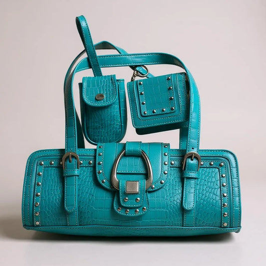 Nine West Turquoise Baguette Shoulder Bag & Accessories
