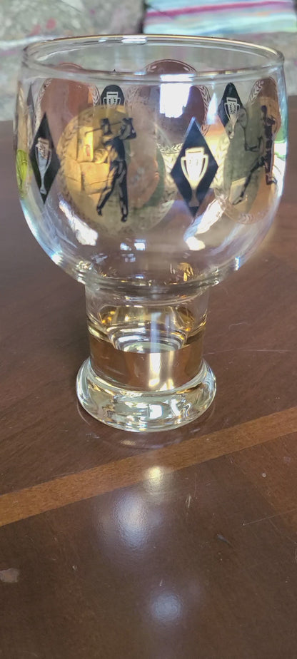 VINTAGE | Federal Glass Bubble Pilsner Glasses | Set of 6