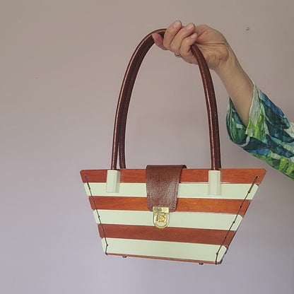 VINTAGE | Bolsos De Madera Drop Handle Handbag