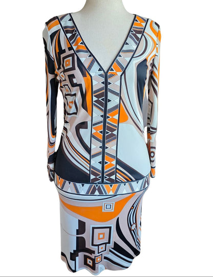 Early 2000's Emilio Pucci Geometric Print Dress